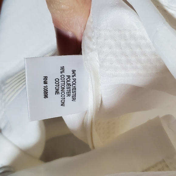 Worth New York White Broad Stripe Print Cream Belted Jacket Size XS / XP - Picture 12 of 12